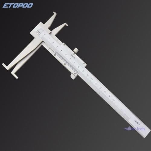 10-160mm 0.02mm Long Claw Inside Groove Vernier Calipers Stainless Steel Inner Vernier Calipers to measure inside groove