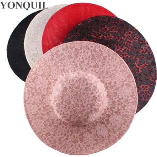 Sinamay Lace 30 CM Party Wedding Top Hat Bride Wedding Headpiece Women Fascinator Hats Elegant Prom Derby Occasion Chapeau Cap