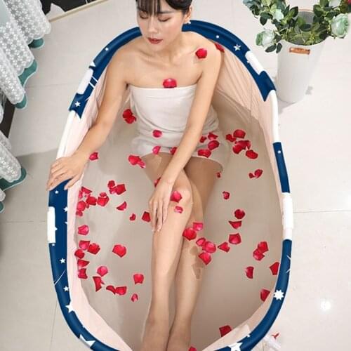 Bath Sauna Adult Folding Bathtub Bath Barrel Household Large Tub Bath Barrel Thickened Adult Bath Tub Full Body Hot Tub Banheira