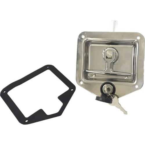 Stainless Steel Car Folding T-Shaped Handle Lock Trailer Plane RV Caravan Truck Engineering Vehicles Latch Toolbox Knob Locks