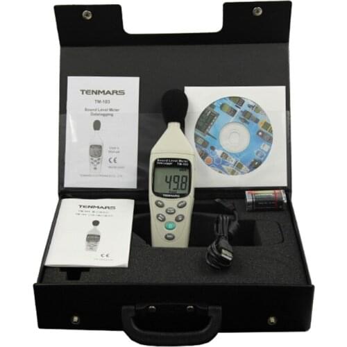 TM-103 Noise Meter Sound Level Decibel Monitoring 35 ~ 130 dB Display 4-digit LCD Automatic Shifting