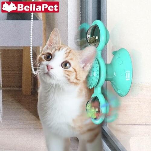 Windmill Cat Toy Interactive Toys for Cats Kitten Glowing Ball Pet Product Catnip Scratcher Toy for Cat Accessories