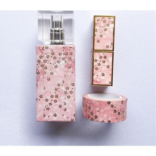 Cherry Blossoms Lipstick Bullet Journal Washi Tape Set Adhesive Tape Decor DIY Scrapbooking Sticker Label Masking Tapes S069