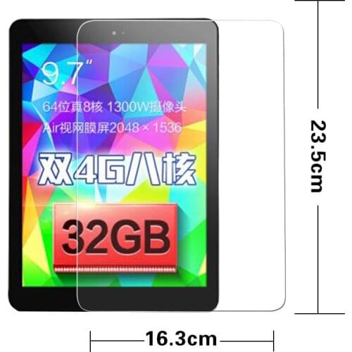 Best quality Tempered Glass film for CUBE T9 9.7 inch Tablet PC Anti-shatter front Screen protector Protective films