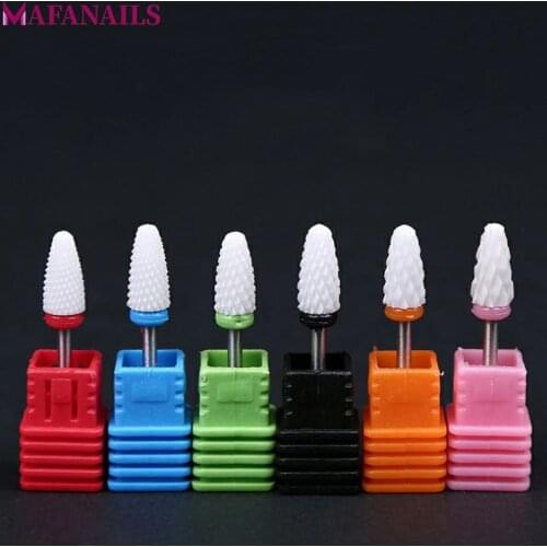 1 Pc Ceramic Nail Drill Bit 6 Types(F/M/C/XC/XXC/XXXC) Nail Ceramic Drill Bits For Electric Manicure Accessories Nail Art TH-05