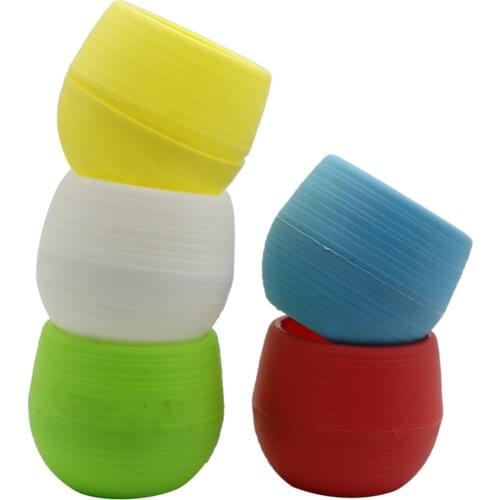 Mini Cute Round Flower Pot Plastic Meat Plant Flower Leakage Pot Garden Home Office Decor Micro Landscape Planter 10 Pcs