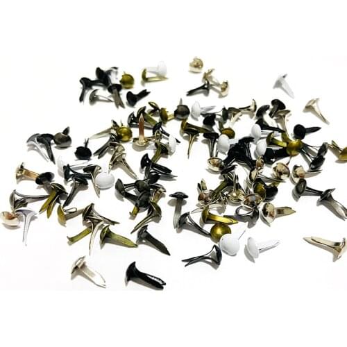 100pcs 5mm Mix Retro Color Iron Mini Brads Scrapbooking Decoration Brads Embellishment Fastener DIY Handmade Crafts Accessories