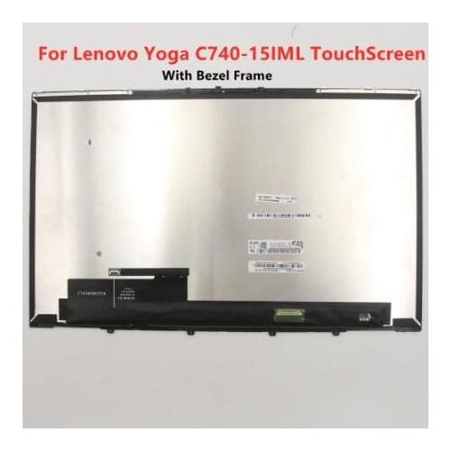 15inch Laptop LCD Screen Assembly With Digitizer For Lenovo Yoga C740-15 LCD Replacemnt Display without Frame