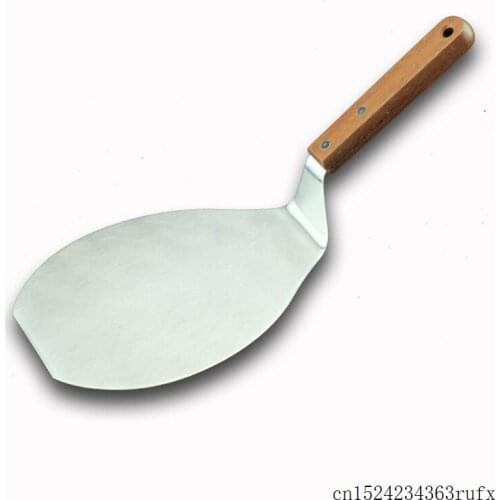 20 Pcs Wood Handle Cake Lifter Cookie Spatula Big Pizza Shovel Cake Pizza Server Stainless Steel