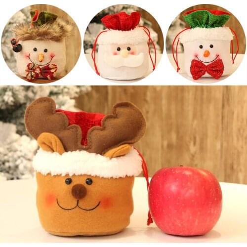 2020 Santa Gift Candy Bag Christmas Home Decorations Snowman Elk Festival Supplies For Party Ornament Home Decoration Gift Bags