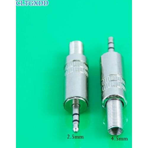 Cltgxdd 2.5mm 3Pole Audio Plug Connector Stereo Headset Parts 2.5 Dual Track for Headphone DIY Repair Metal Connector