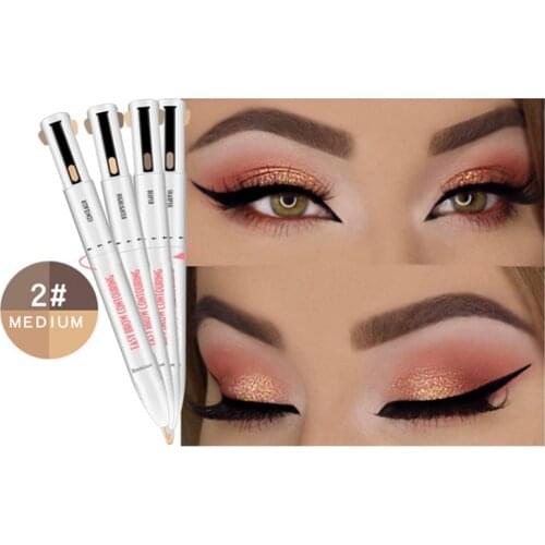 4 In 1 Eyebrow Pencil Waterproof Drawing Eye Brow Pencil Long Lasting Easy Color Eyebrow Pen Women Makeup Cosmetic Tool
