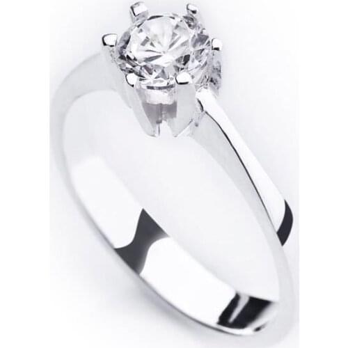 925 Sterling Silver Ring with Zircon Stone