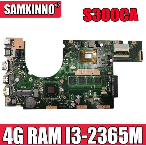 Akmey with 4G RAM I3-2365M S300CA Laptop motherboard For Asus VivoBook S300CA S300C S300 Test original mainboard