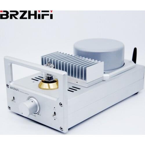 BRZHIFI Factory Price Class AB 2X40W gallstones combined with Bluetooth power amplifier 6H3 tube +STK407-050 Fantasy Human Voice