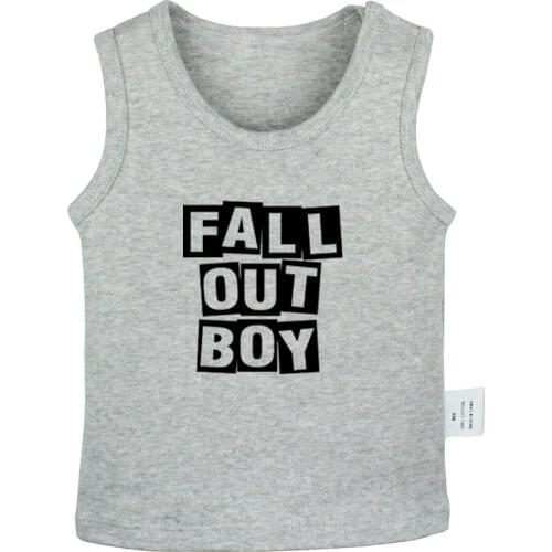 Black Veil Brides Crew BVB Fall Out Boy FOB Rock Band Newborn Baby Tank Tops Toddler Vest Sleeveless Infant Cotton Clothes