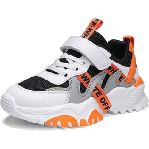 2021 New Spring and Autumn Children Shoes Boys Running Sneakers Girls Comfortable Outdoor Breathable Flying Woven Kids Casual S