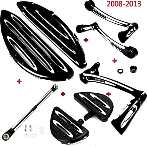 F+R Floorboards&Shift Lever&Brake Shift&Linkage Fit For Harley Street Glide Road King FLHR FLHX 08-11 12 13
