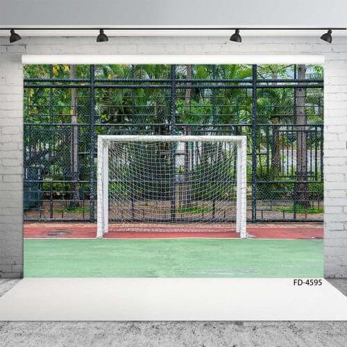 Photo Backgrounds Spring Football Goal Scenery Sports Field Scenic Child Boy Poster Vinyl Photography Backdrop Photo Studio Prop