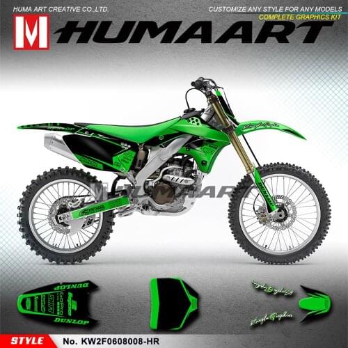 HUMAART Die Cut Sticker MX Graphics Deco Kit for KX250F KX450F KXF250 KXF450 KXF 250 450 2006 2007 2008