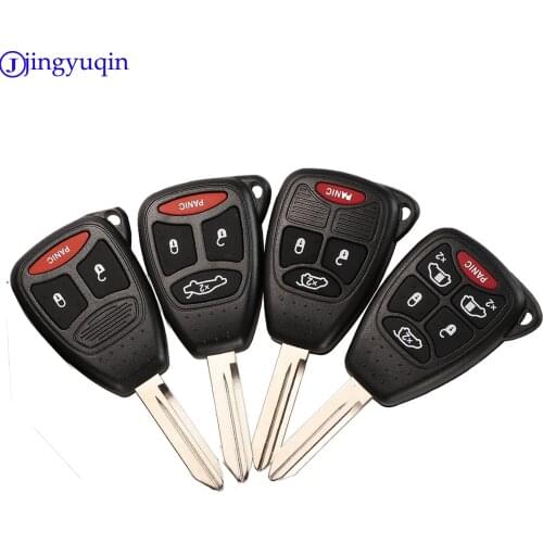 Jingyuqin 10p 2/3/4 Remote Car Key Shell Cover For Chrysler 300 Aspen For Dodge Dakota Durango For Jeep Grand Cherokee Commander