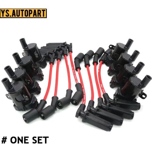 Ignition Coils & Spark Plug Wires Pack 10457730 9748RR For Chevy Silverado Express Tahoe SSR GMC Sierra Hummer H2 4.8L 5.3L 6.0L