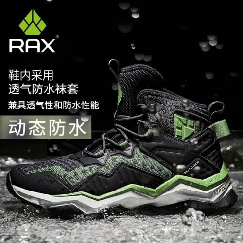 RAX Men Hiking Shoes winter Waterproof Outdoor Sneaker Men Leather Trekking Boots Trail Camping Climbing Hunting Sneakers Women