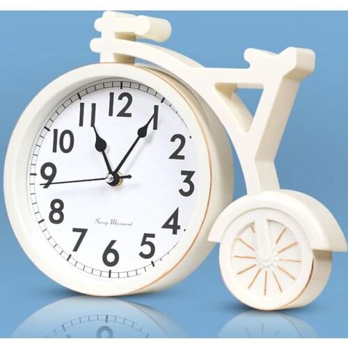 Round Mute Black table desk Electronic Clock Classic Designer Quality Acrylic Home Decor Wall Art Watch Room bike student quiet