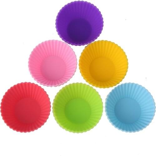 Bestselling 6 pcs Silicone Cake Cupcake Liner Baking Cup Mold Muffin Round Cup Cake Tool Bakeware Baking Pastry Tools Kitchen