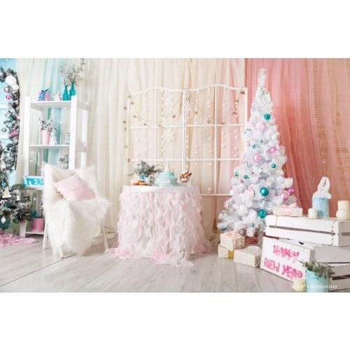 LIFE MAGIC BOX Seamless Washable Pink Backdrop Christmas Background for Photography Photo Background