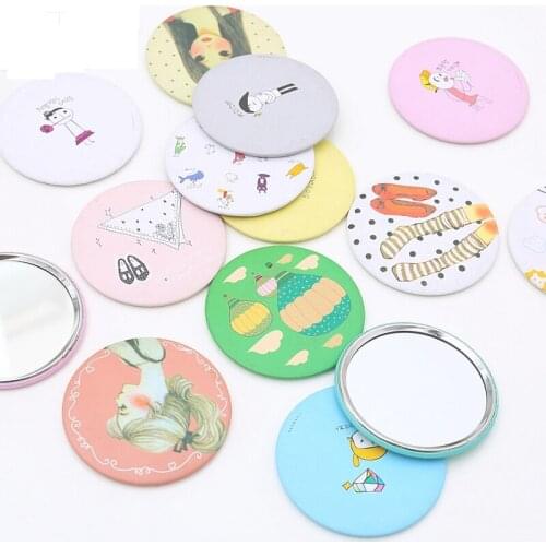 Make up mirror portable small mirror Pocket Mirror mini small ultra thin circular mirror