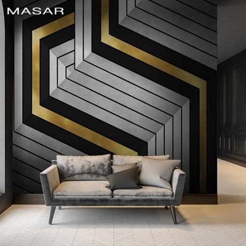 MASAR Intensive line collage geometric styling mural kitchen dining room living room background wall wallpaper broken line