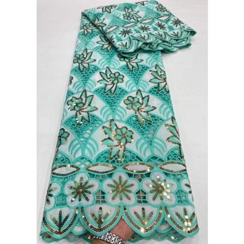 Fashion African Sequins Milk Silk Lace Fabric 2021 French Tulle Lace Fabric Embroidery Net Mesh Fabric For Party Wedding NI5554