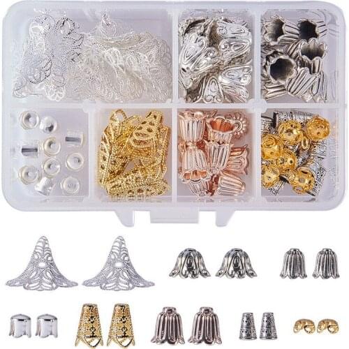 2019 New Diy Jewelry Handmade Accessories Set , Fashion Earring Alloy Iron Bead Caps Mixed For Earrings Makings