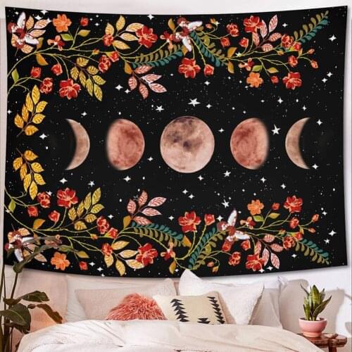 5 Sizes Nordic Wall Hanging fabric Decor Mandala Floral Starry Night background Wall Hanging Tapestry Home blanket Room Decor