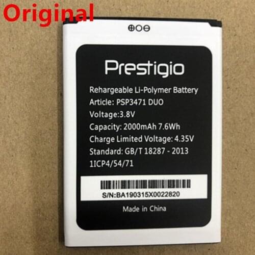 NEW 100% 2000mAh Original Battery For Prestigio Wize Q3 PSP3471 DUO Mobile Phone Replacement + Tracking Number