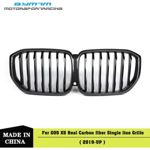 Single line Real Carbon fiber Grille Car accessories For BMW G05 X5
