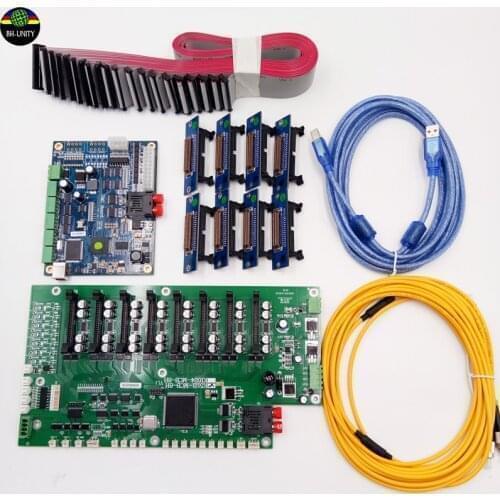 Original KM512i Full Board Set V1.4 Headdboard Mainboard Connector Boad Konica 512i Board Kit with 8 Heads for Inkjet Printer