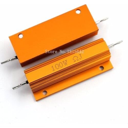 100W Aluminum Power Metal Shell Case Wirewound Resistor RX24 0.01 ~ 100K 0.05 0.1 0.5 1 2 4 6 8 10 20 100 150 200 500 1K 10K ohm