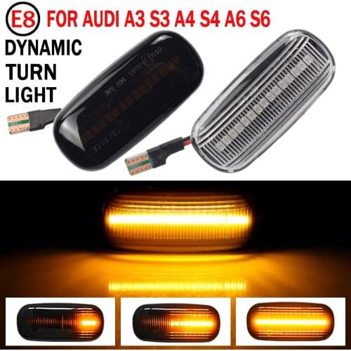 For Audi A3 S3 8P A4 S4 RS4 B6 B7 B8 A6 S6 RS6 C5 C7 Led Dynamic Side Marker Turn Signal Light Sequential Blinker Light Emark