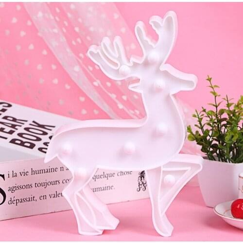 Led Lighting Wall Child Deer Shape String Lights Led Christmas Tree Decoration Lights Home Party Holiday Night Light Lamp