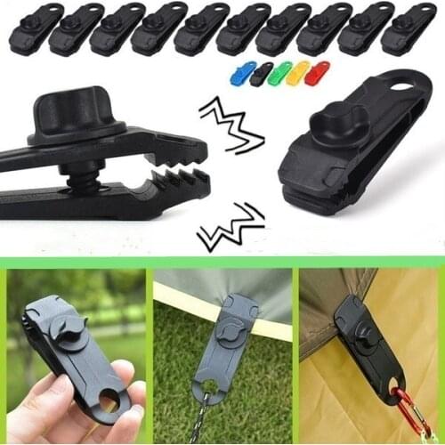 1/5 Pcs Tent Canopy Clip Outdoor Wind Rope Clamps Awning Wind Rope Clips Mountaineering Camping Accessories Tighten Tools Hot