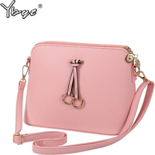YBYT brand 2019 new simple casual bow women handbag high quality ladies coin purses shell bag shoulder messenger crossbody bags