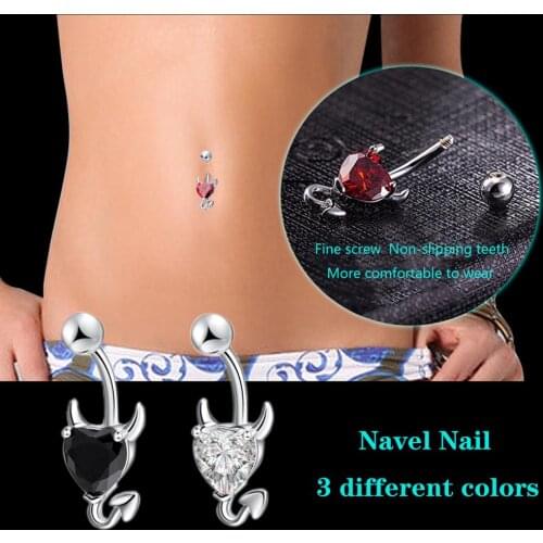 Heart-shape Zircon Stainless Steel women Body Piercing Jewelry 1PC Fashion Sexy Glitter Tassel Rhinestones Belly Button Nail