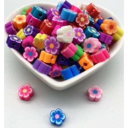 30pcs/Lot 10mm Mixed Colors LOVE Shape Clay Spacer Beads Polymer Clay Beads For Jewelry Making DIY Handmade Accessories #13