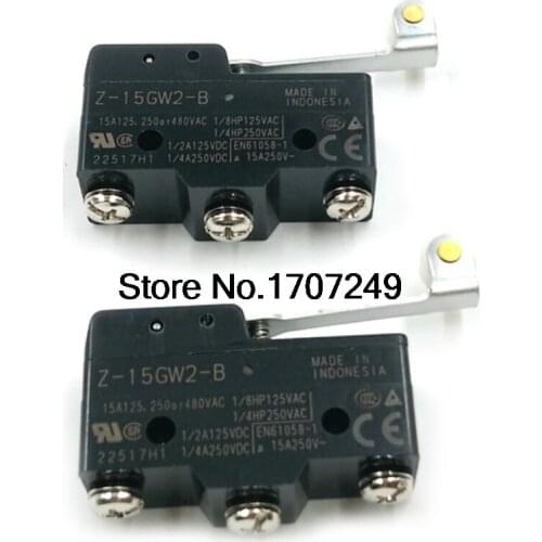 5Pcs New original OMRON Z-15GW2-B Micro Switch Roller Lever Self-resetting Travel switch limit switch Silver contact