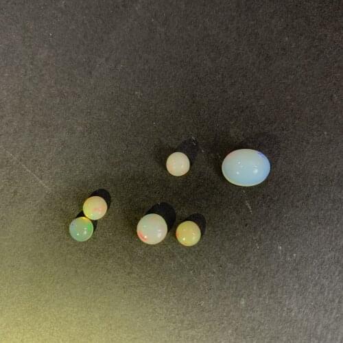6pcs opal smooth-surface 5.3mm---8.3mm