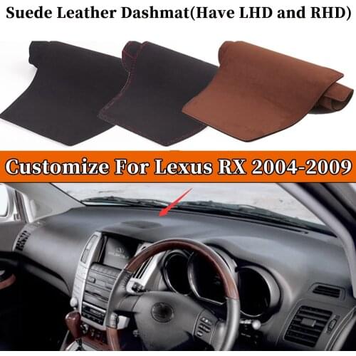 Accessories Suede Leather Dashmat Dashboard Cover Pad Dash Mat Carpet Car-styling For Lexus RX RX300 RX330 RX350 2004-2009 RHD