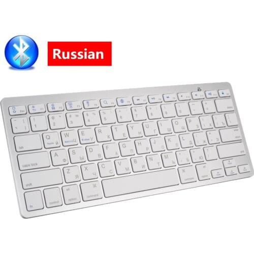 Wireless keyboard ultra thin Bluetooth keyboard Russian / Arabic layout portable keyboard for iPad / Windows OS / MAC / Android