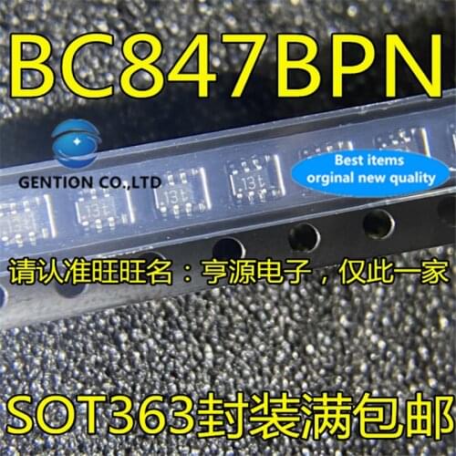 50Pcs BC847 BC847BPN Silkscreen 13T SOT363 Bipolar transistor in stock 100% new and original